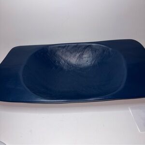 Etu Home Dough Bowl Wood Handmade Navy Blue Reclaimed Wood Serena & Lily